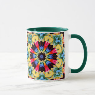 Mug Abstrait à fleurs jaunes