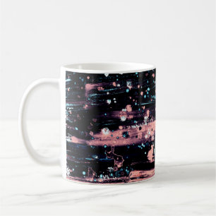 Mug Abstrait artistique gris foncé et rose arrière - p