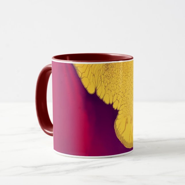 Mug Abstrait Braise Dorée (Devant gauche)