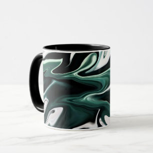 Mug Abstrait élégant fluide de marbre liquide textur