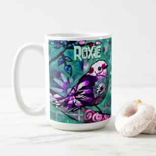 Mug Abstrait Fantaisiste Fleur Oiseau Personnalisé