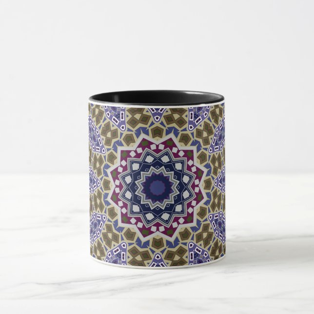 Mug Abstrait folk mandala ethno traditionnel ornementa (Centre)