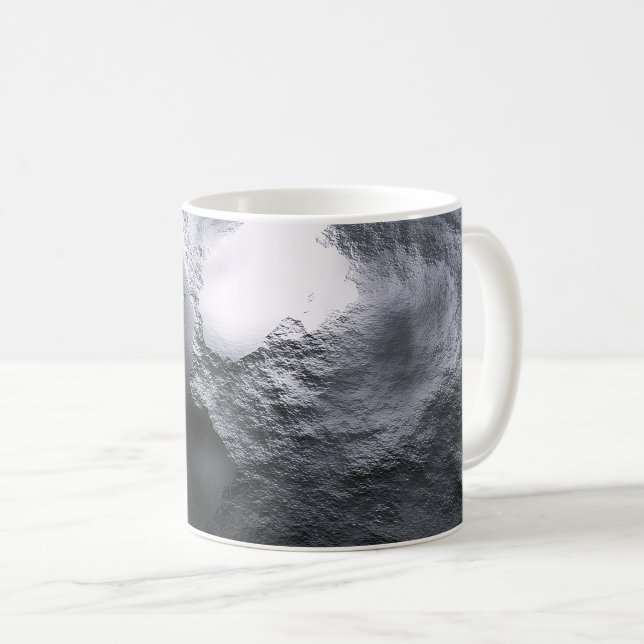 Mug Abstrait gel argent (Devant droit)