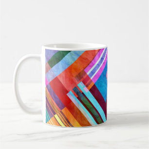 Mug Abstrait géométrique, arrière - plan de couleur gr