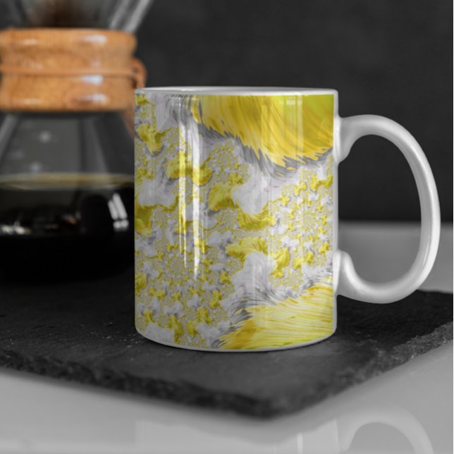 Mug Abstrait Gold Fractal (Créateur téléchargé)