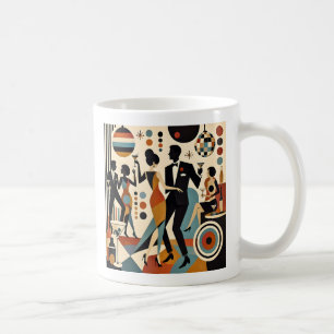 Mug Abstrait Jazzy Martinis et Soirée Dansante Cocktai