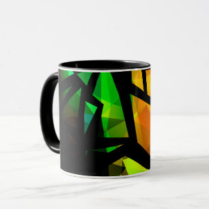 Mug Abstrait moderne polygonal graffiti géométrique da