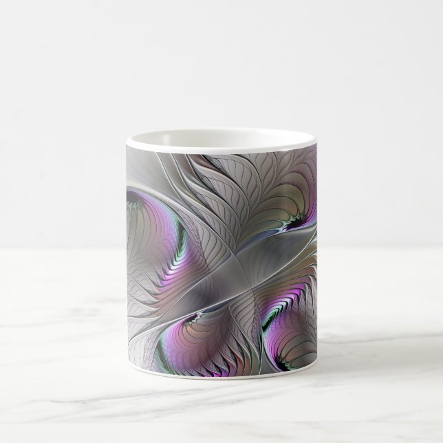 Mug Abstrait moderne Shy Imaginaire Figure Fractal Art (Centre)