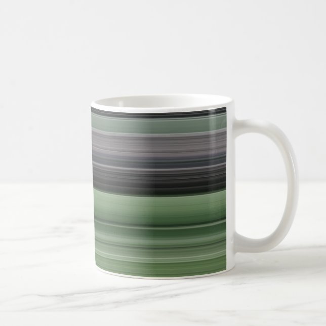 Mug Abstrait n° 1 : vert olive et gris (Droite)