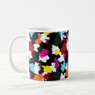 Mug Abstrait noir coloré irrégulier