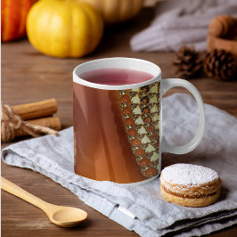 Mug Abstrait or Orange Dégradé Spiral Fractal