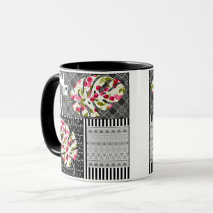 Mug Abstrait patchwork quilt retro vintag