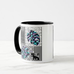 Mug Abstrait patchwork quilt retro vintag