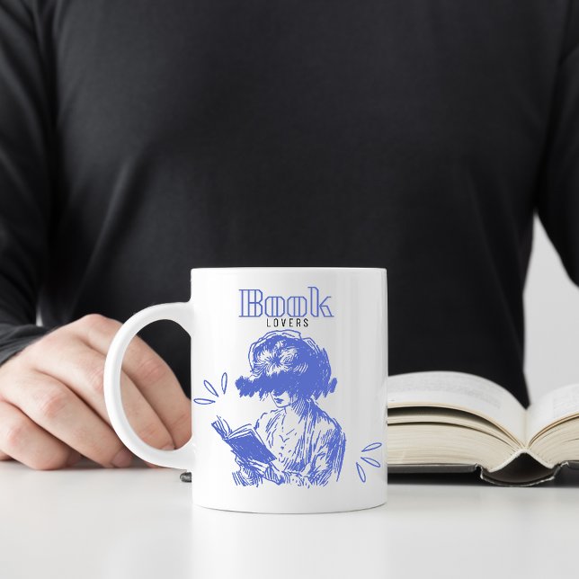 Mug Abstrait pour les amateurs de livres (Créateur téléchargé)