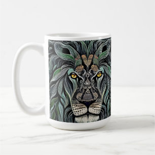 Mug Abstrait Shabby Chic King Lion