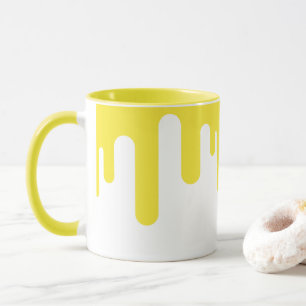 Mug Abstrait simple à goutte jaune