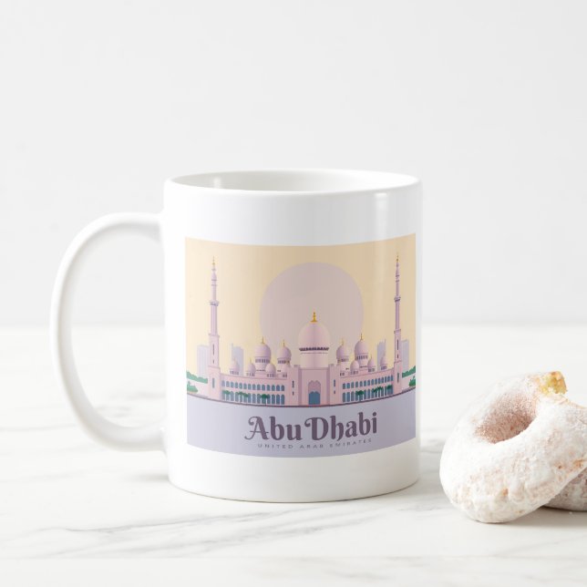 Mug Abu Dhabi UAE Pastel Travel (Avec donut)