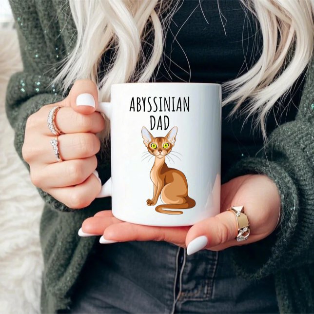 Mug Abyssinian Chat Papa (Créateur téléchargé)