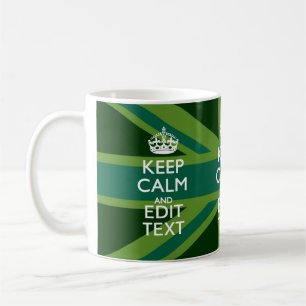 Mug Accent Vert Gardez Le Calme Et Votre Texte Union J