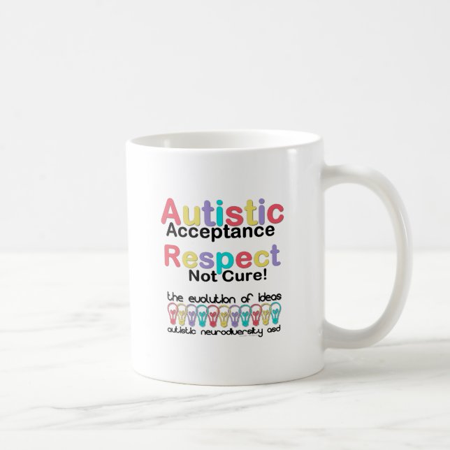Mug Acceptation autistique Respect non guéri (Droite)