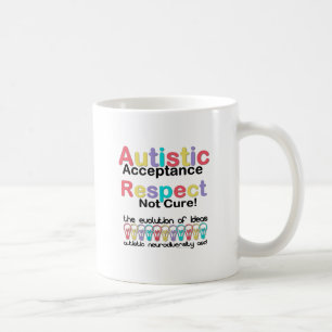 Mug Acceptation de l'autisme, respect, pas de remède