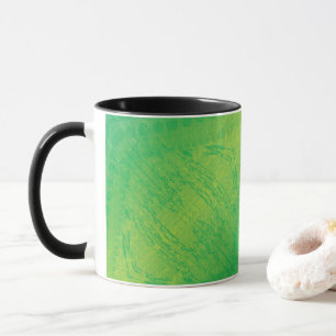 Mug Acceptation Motif de Shibori jaune bleu