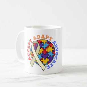 Mug Accepter Adapter Défendre-Ruban Mondial de Sensibi