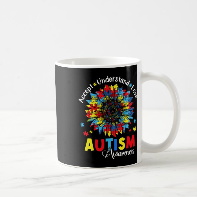 Mug Accepter Comprendre Amour Sensibilisation à l'auti (Droite)