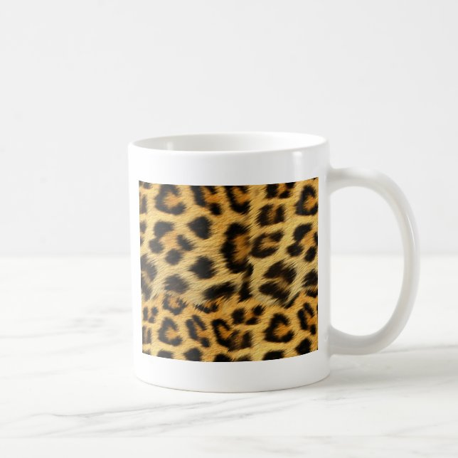 Mug Accessoires d'impression de fourrure léopard réali (Droite)