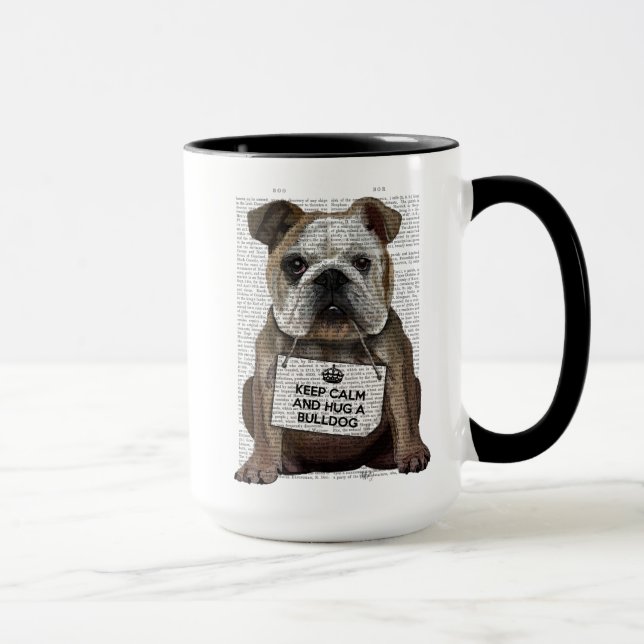Mug Accrochez un Bulldog (Droite)