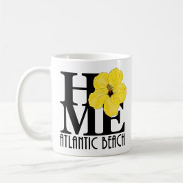 Mug ACCUEIL Atlantic Beach Hibiscus jaune 11oz