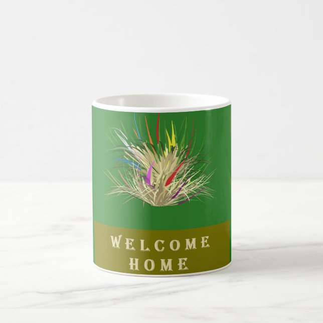 MUG ACCUEIL DESIGN TERRE COULEURS DEUX TONE VERT (Centre)