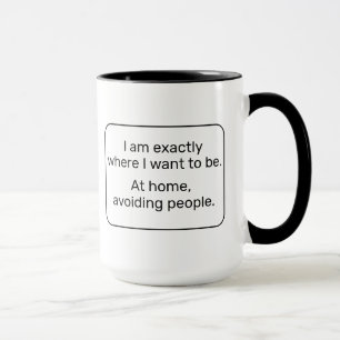 Mug Accueil (gaucher, noir)