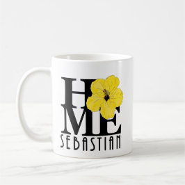Mug ACCUEIL Hibiscus jaune Sebastian 11oz