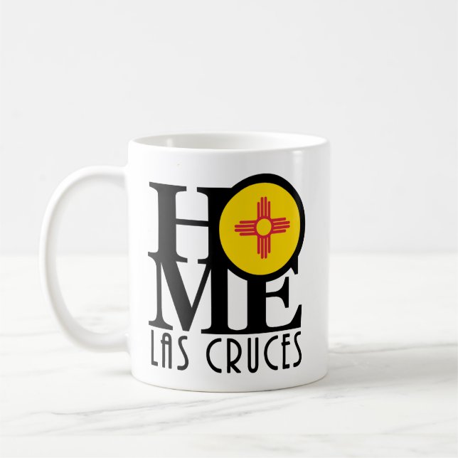 Mug ACCUEIL Las Cruces Nouveau-Mexique 11oz (Gauche)