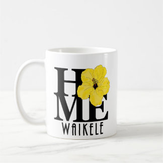 Mug ACCUEIL Waikele Hibiscus jaune 11oz