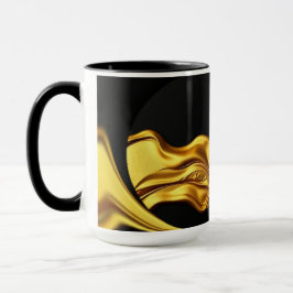Mug Achempong Opulent Liquid Gold Black Monochrome Art