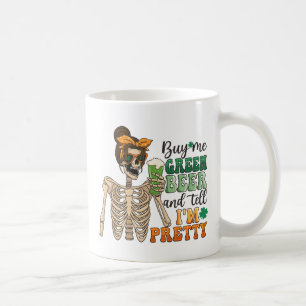 Mug Acheter Me Bière Verte - Squelette   Saint Patrick