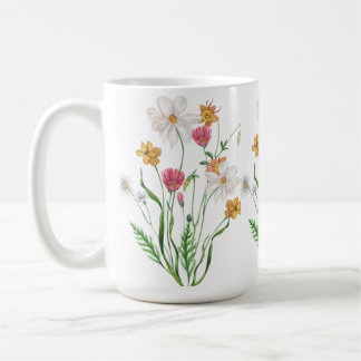 Mug Acier inoxydable à fleurs sauvages personnalisé