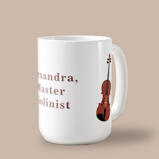Mug Acoustic Violin (Violin Coffee Mug)