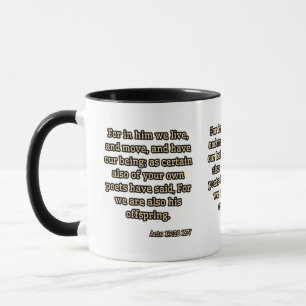 Mug Actes 17:28 KJV Bible Verse Deux Tones