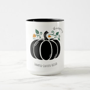 Mug Action de grâce,Coffre géant de café remerciant bé
