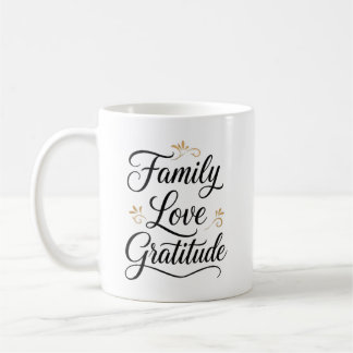 Mug Action de grâce Famille Gratitude 