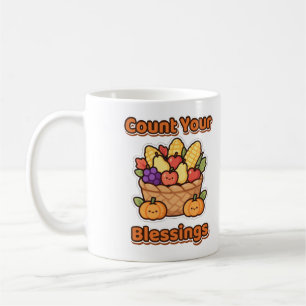 Mug Action de grâce récolte Comptez vos bénédictions