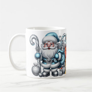 Mug AD 021 - Noël graphique numérique Santa Claus 3d