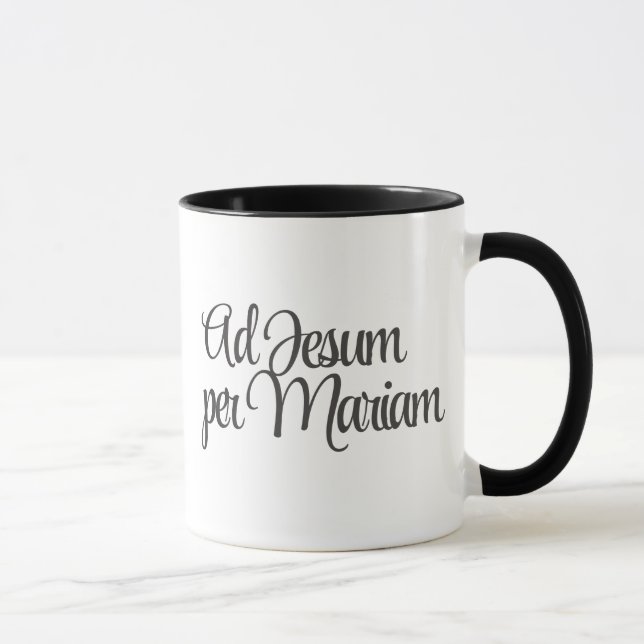 Mug Ad Jesum per Mariam (To Jesus through Mary) Coffee (Droite)