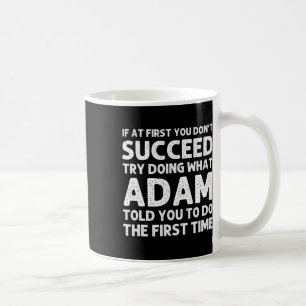 Mug Adam Nom Cadeau Personnalisé Anniversaire Drôle No