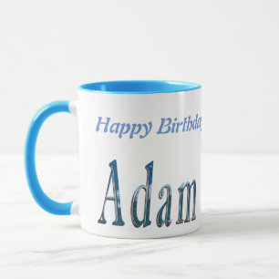 Mug Adam Nom Fabriqué Avec Une Image De Plage