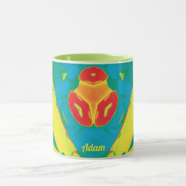 Mug ADAM ~ Zany 3D ~ Jaune rouge bleu bleu