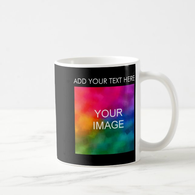 Mug Add Your Text Image Photo Double Sided Mens  (Droite)